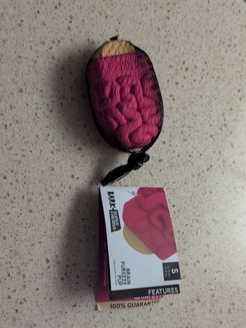 Bark Brain Fureeze Pup Toy in Pink